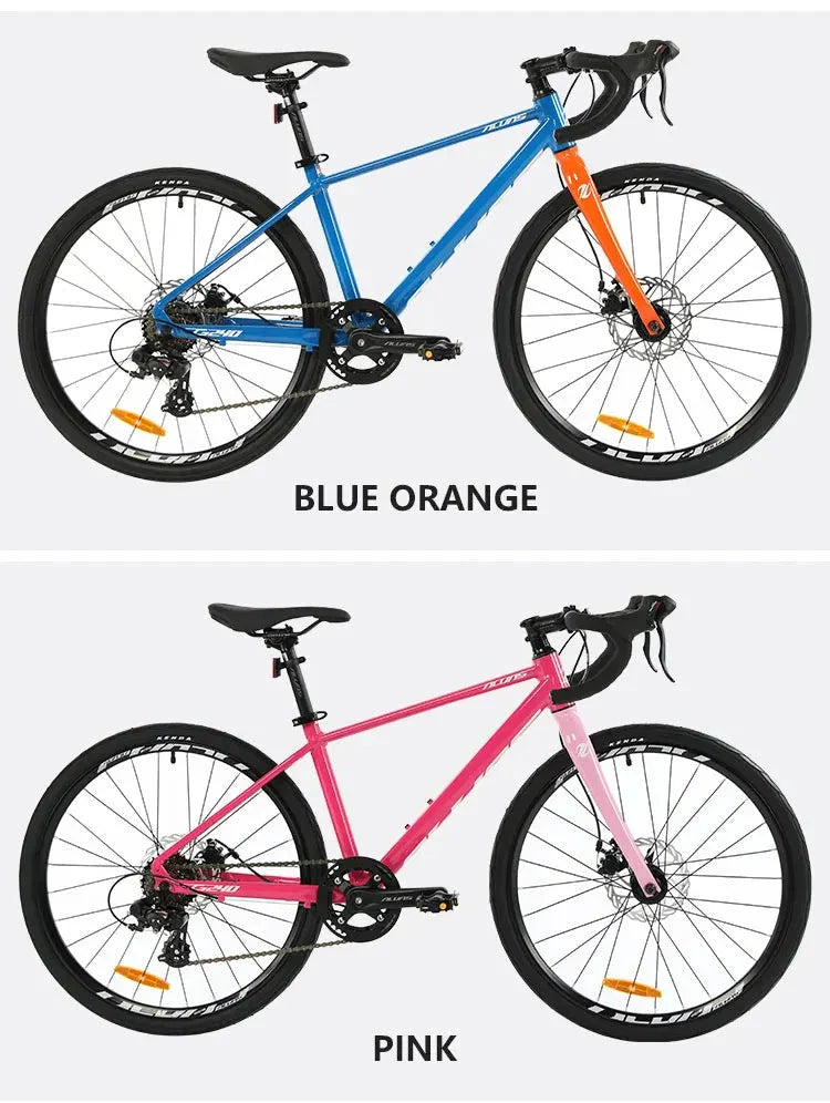 F, YUZE G240 7Speed Aluminum Disc Brake Bike Boy Girl Student Children Bicycle Teen Road bicicleta Ð²ÐµÐ»Ð¾ÑÐ¸Ð¿ÐµÐ´ Handlebar 380mm