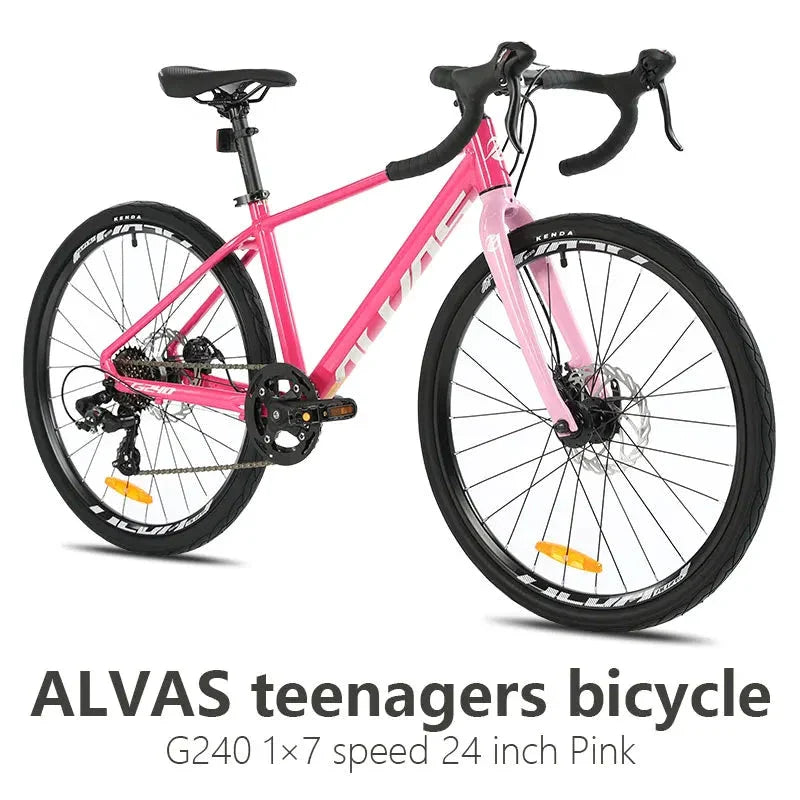 F, YUZE G240 7Speed Aluminum Disc Brake Bike Boy Girl Student Children Bicycle Teen Road bicicleta Ð²ÐµÐ»Ð¾ÑÐ¸Ð¿ÐµÐ´ Handlebar 380mm